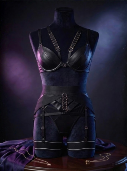 Vip Collection -  Özel Bir Gece için Siyah Metal Detaylı Seksi